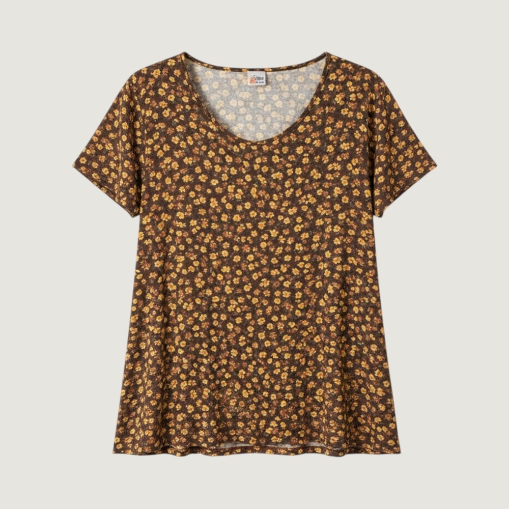 Retro Floral Soft Grunge‎ Top | The ZigZag Stripe | 2XL